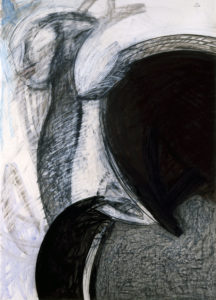 Philippe Grosclaude - Couple, 1992/3 - pastel et crayon gras sur papier